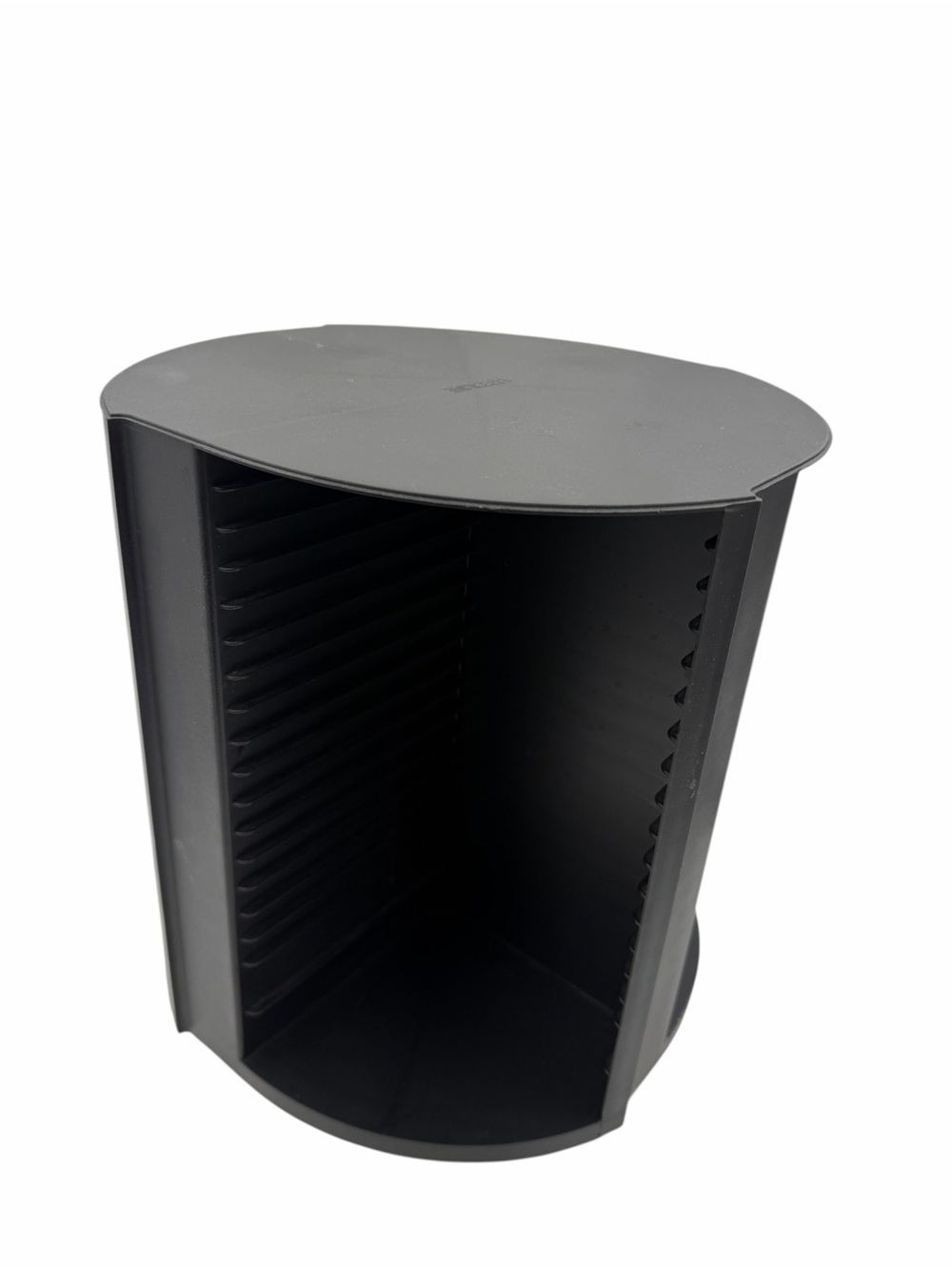 Black Rotating Carousel CD Storage Tower Spinner Rack - HOLDS UP TO 80 CDS,
